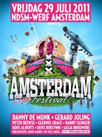 Music festival near botel in Amsterdam North